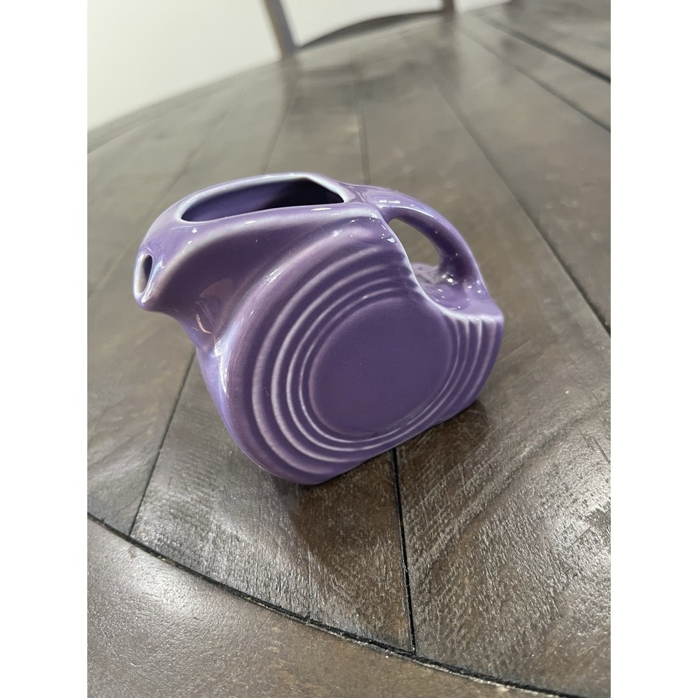 Fiestaware Mini Disc Pitcher Lilac Purple Ceramic‎ Ring Handle Retired Color